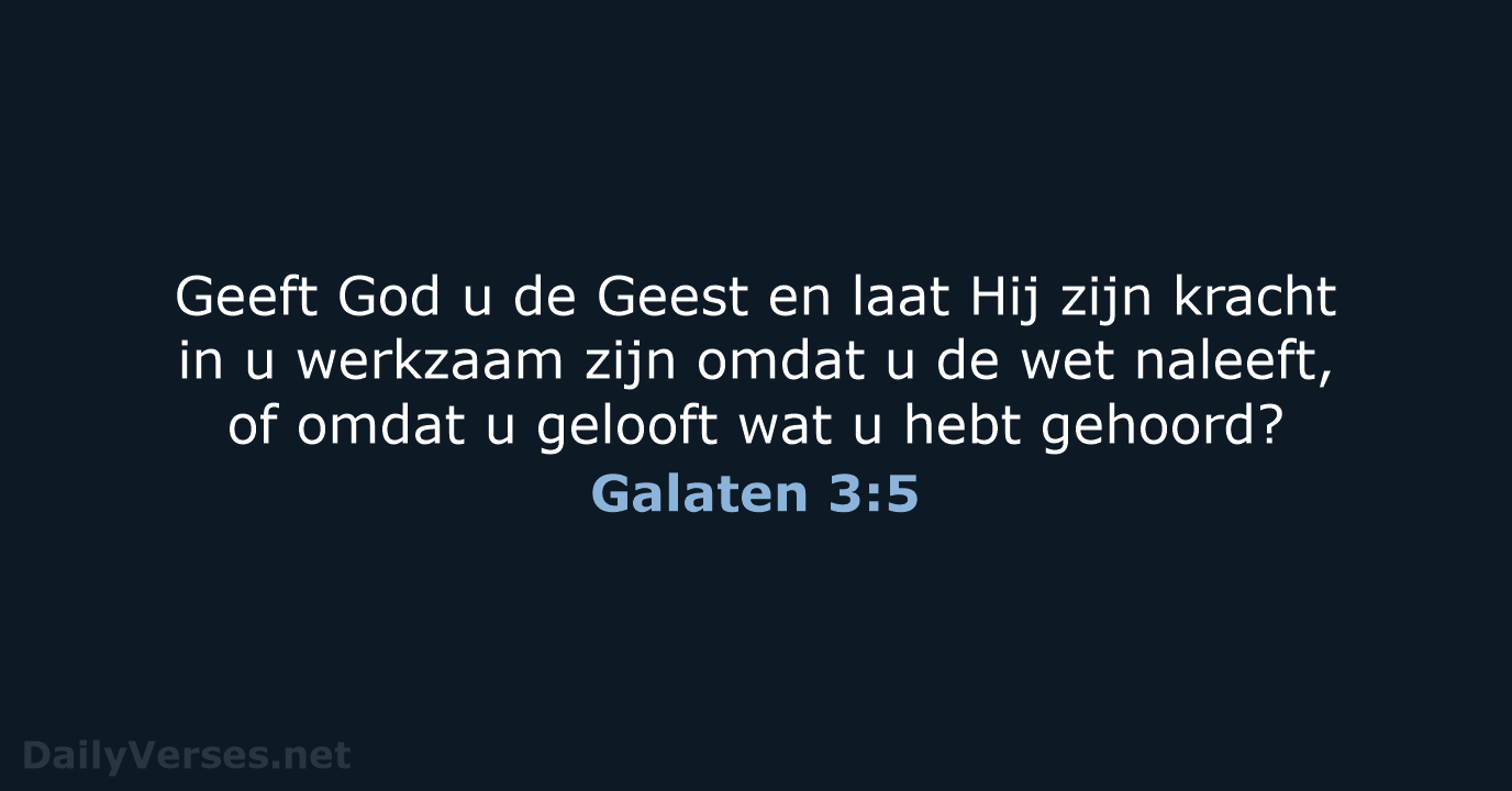 Galaten 3:5 - NBV21