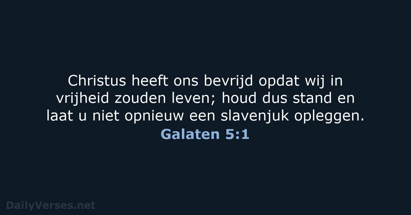 Galaten 5:1 - NBV21