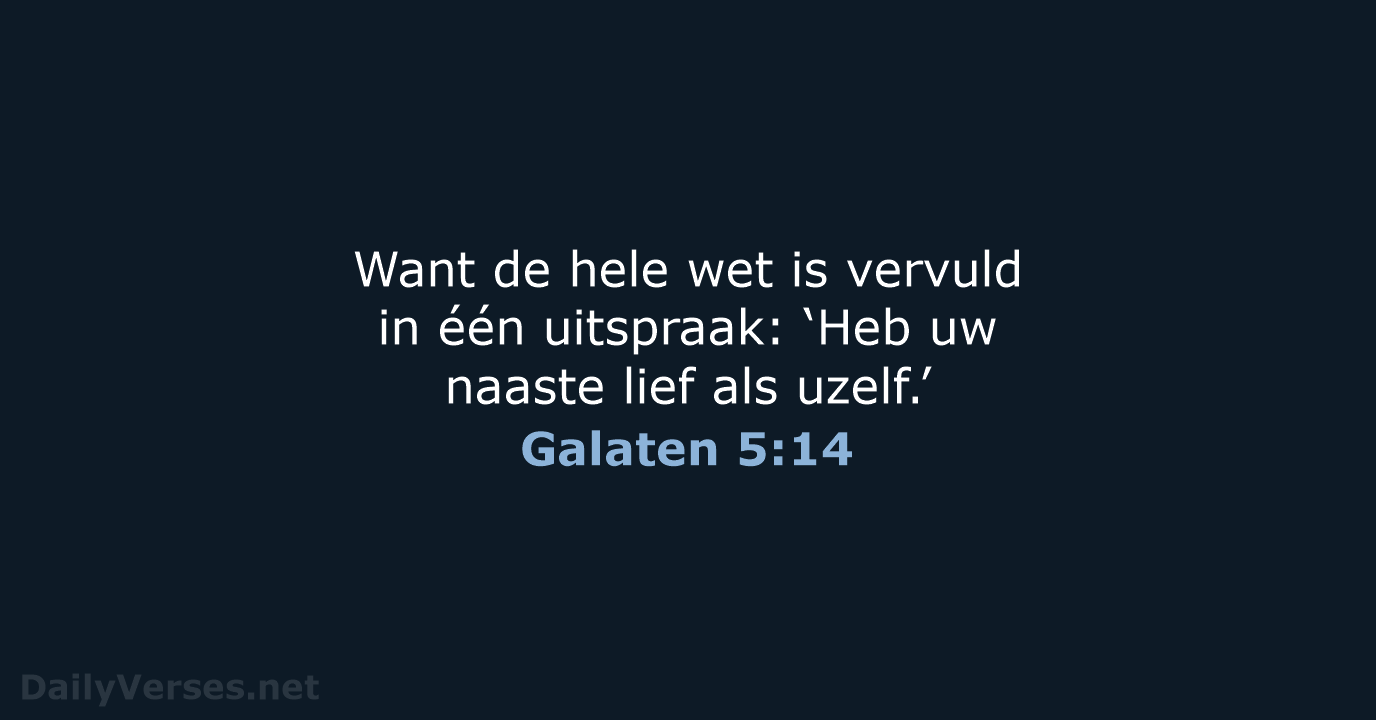 Galaten 5:14 - NBV21