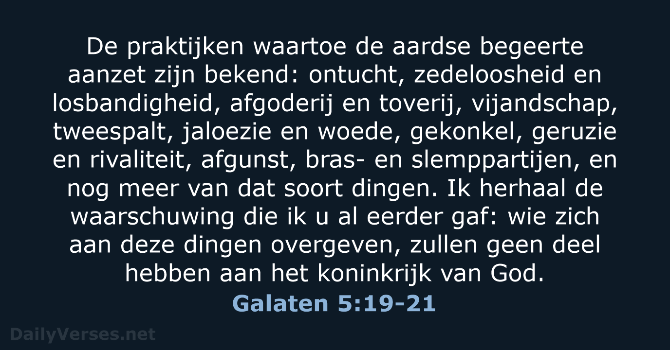 Galaten 5:19-21 - NBV21