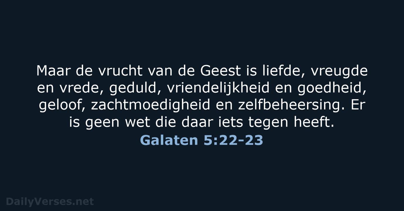 Galaten 5:22-23 - NBV21