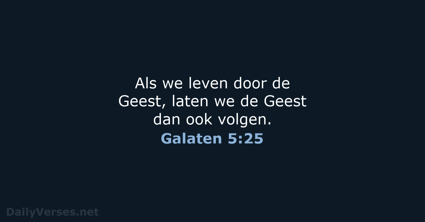 Galaten 5:25 - NBV21