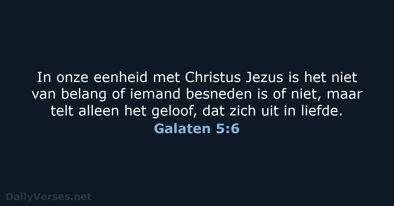 Galaten 5:6 - NBV21