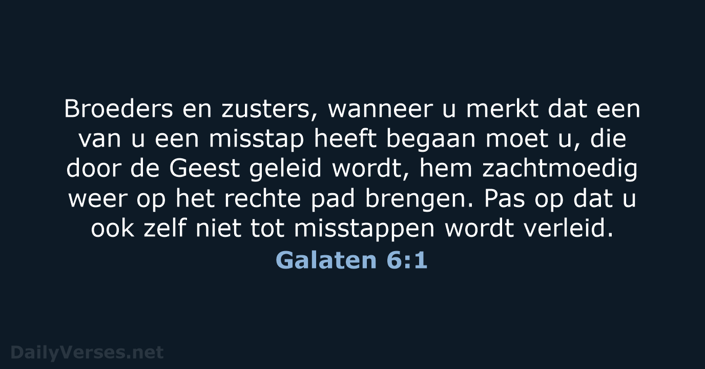 Galaten 6:1 - NBV21