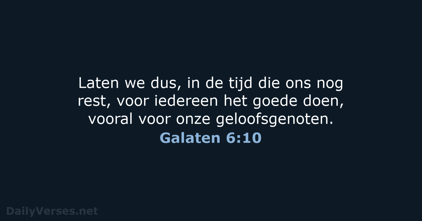 Galaten 6:10 - NBV21