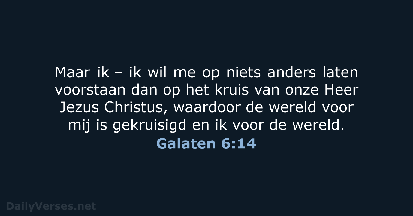 Galaten 6:14 - NBV21