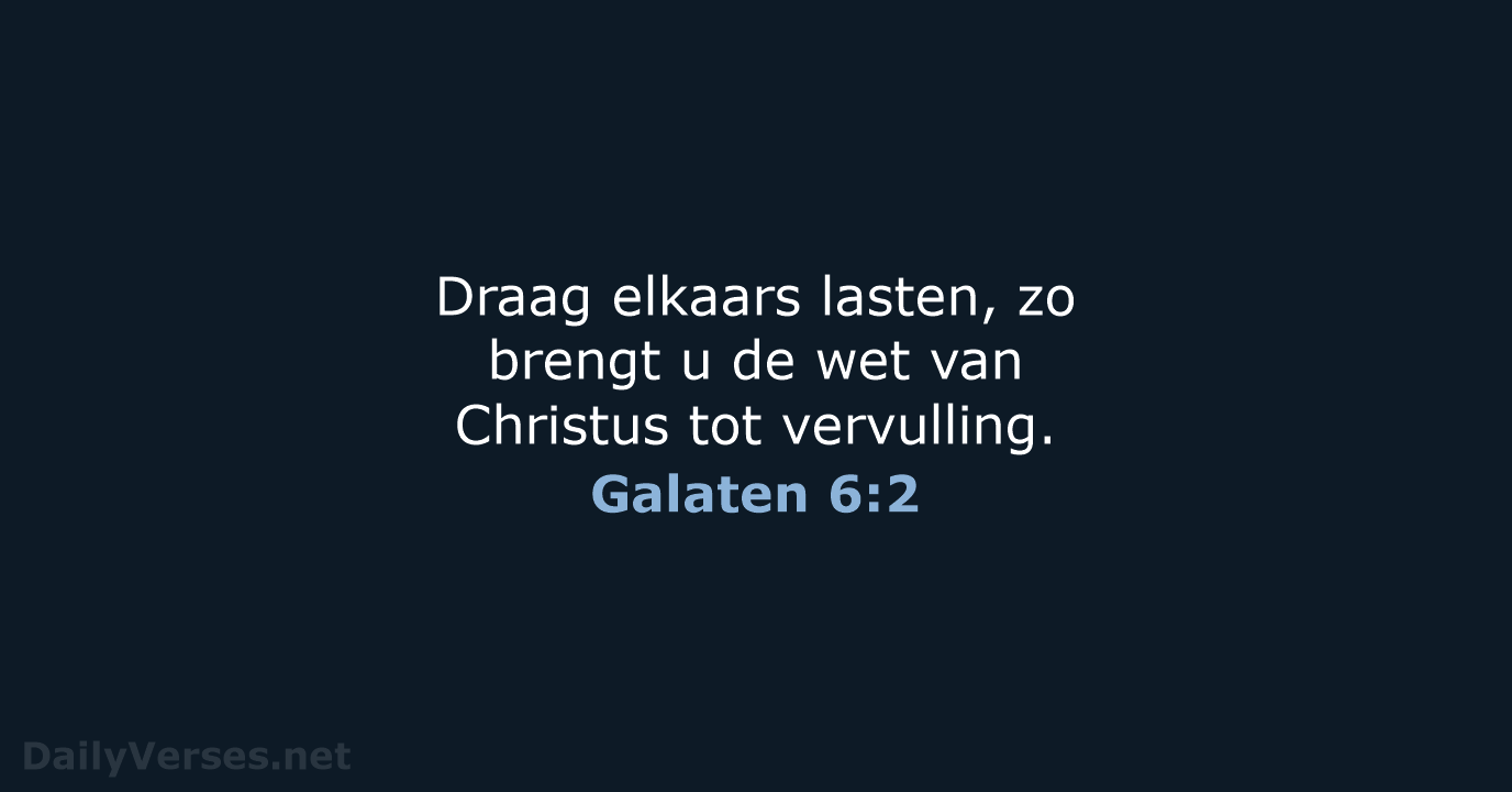 Galaten 6:2 - NBV21