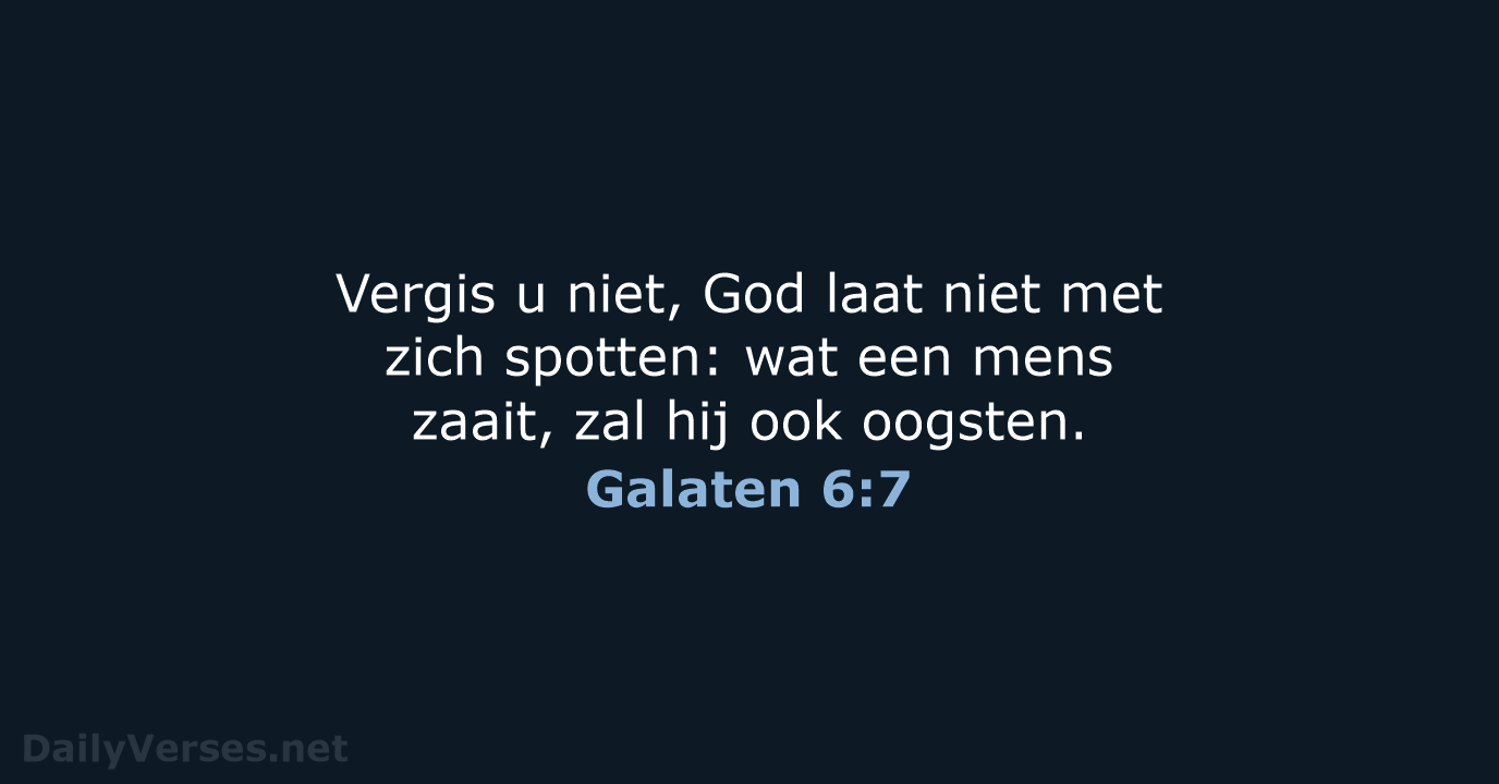 Galaten 6:7 - NBV21