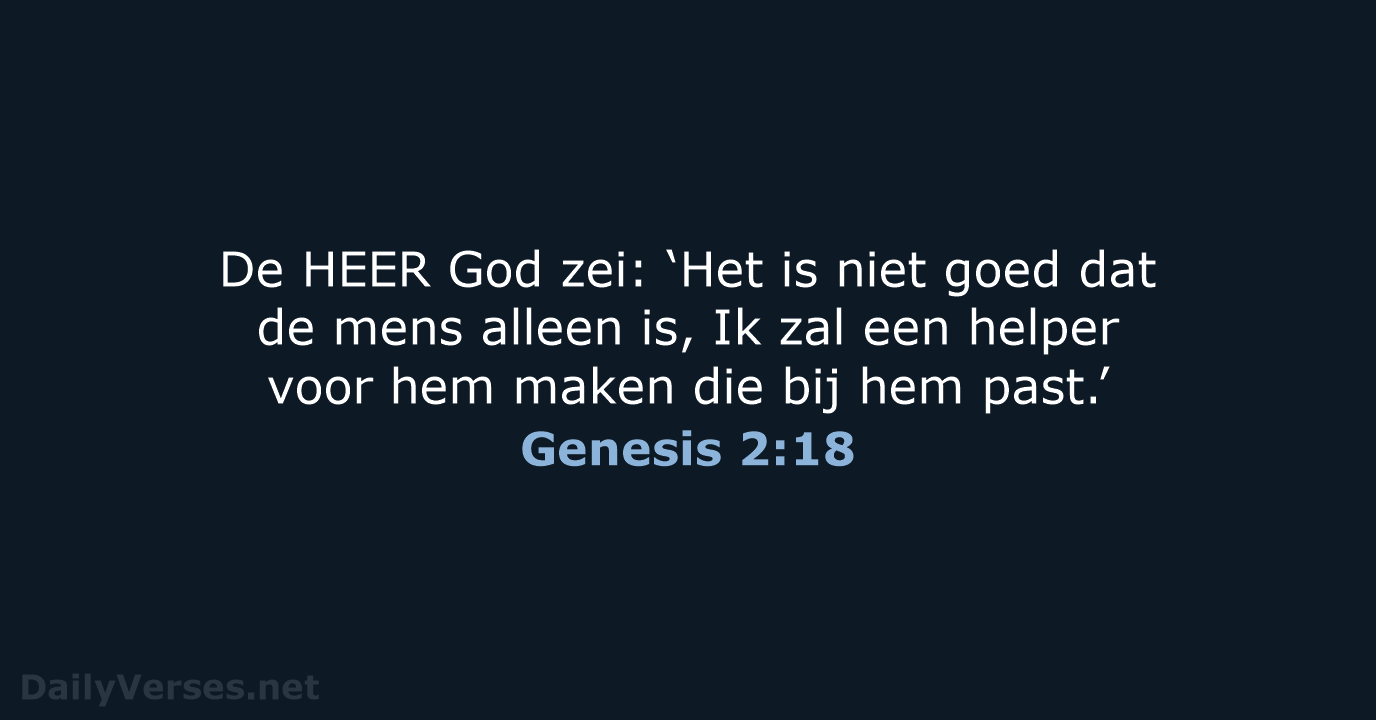 Genesis 2:18 - NBV21