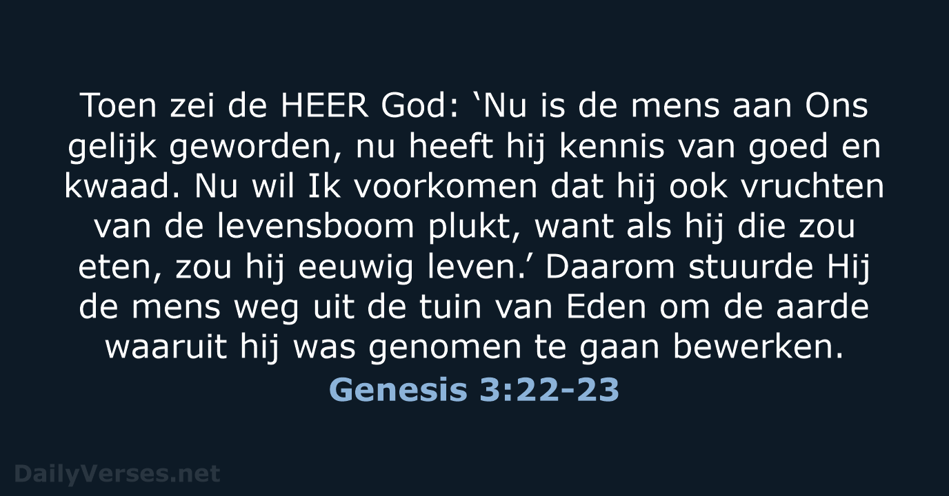 Genesis 3:22-23 - NBV21