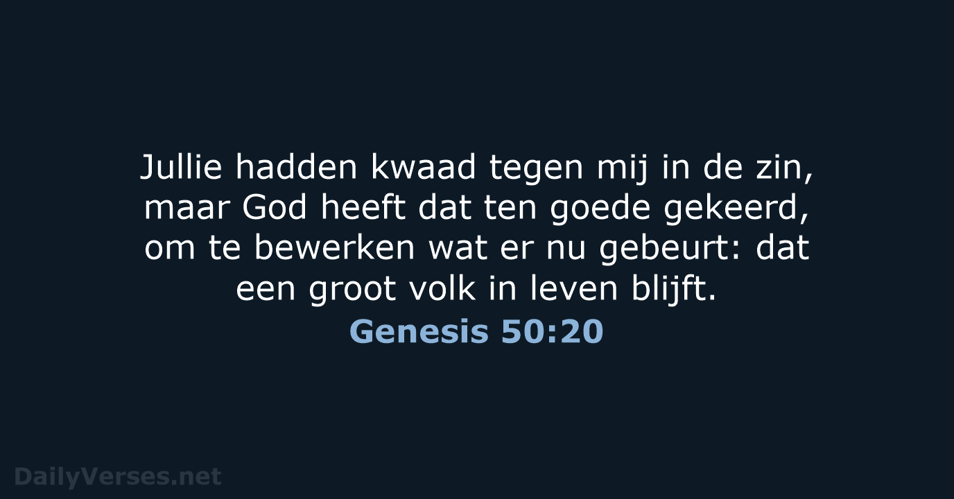 Genesis 50:20 - NBV21