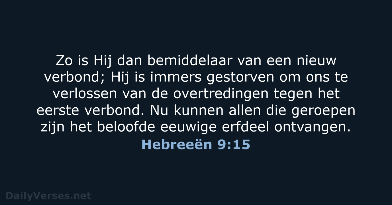 Hebreeën 9:15 - NBV21