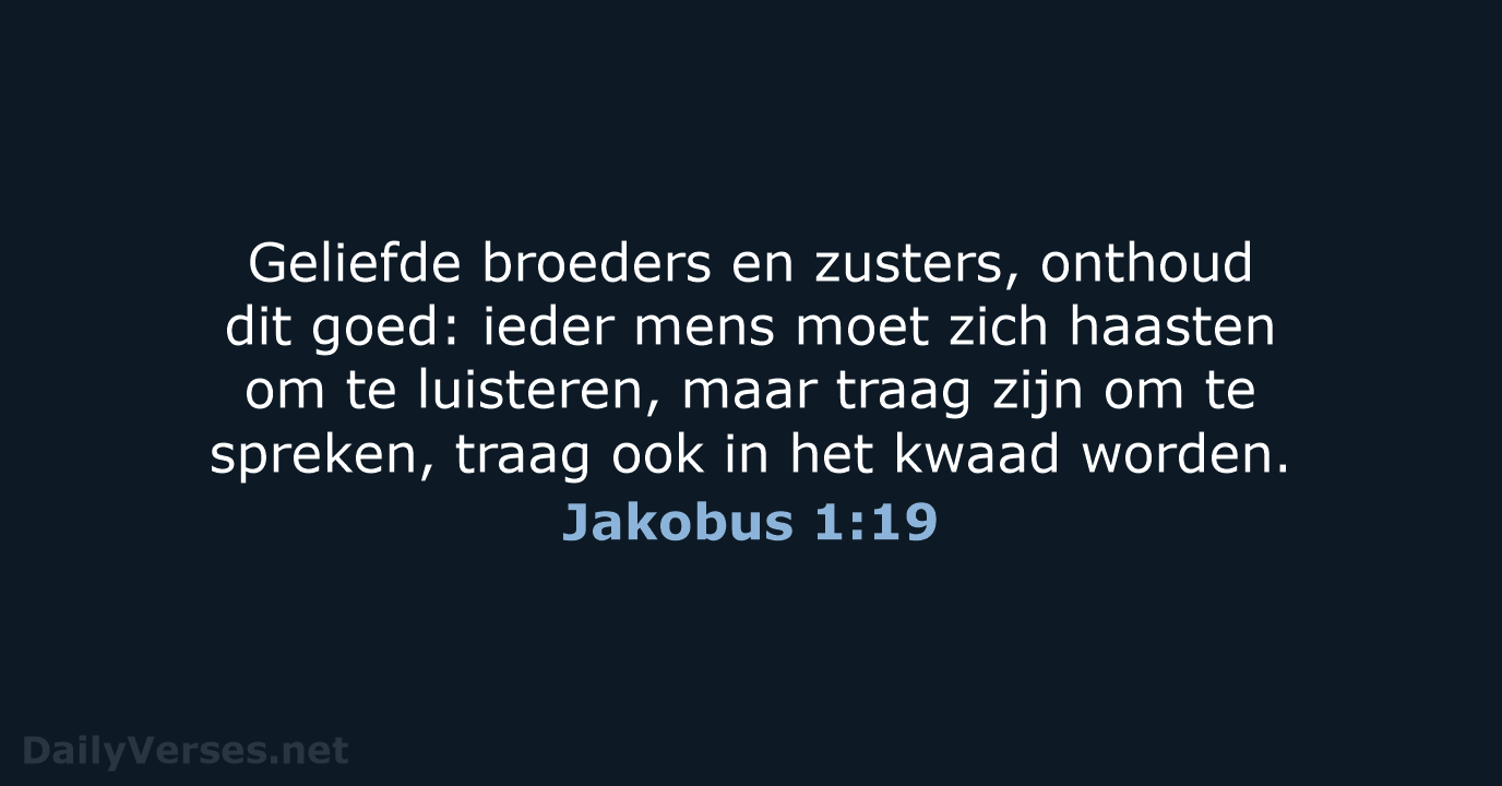 Jakobus 1:19 - NBV21