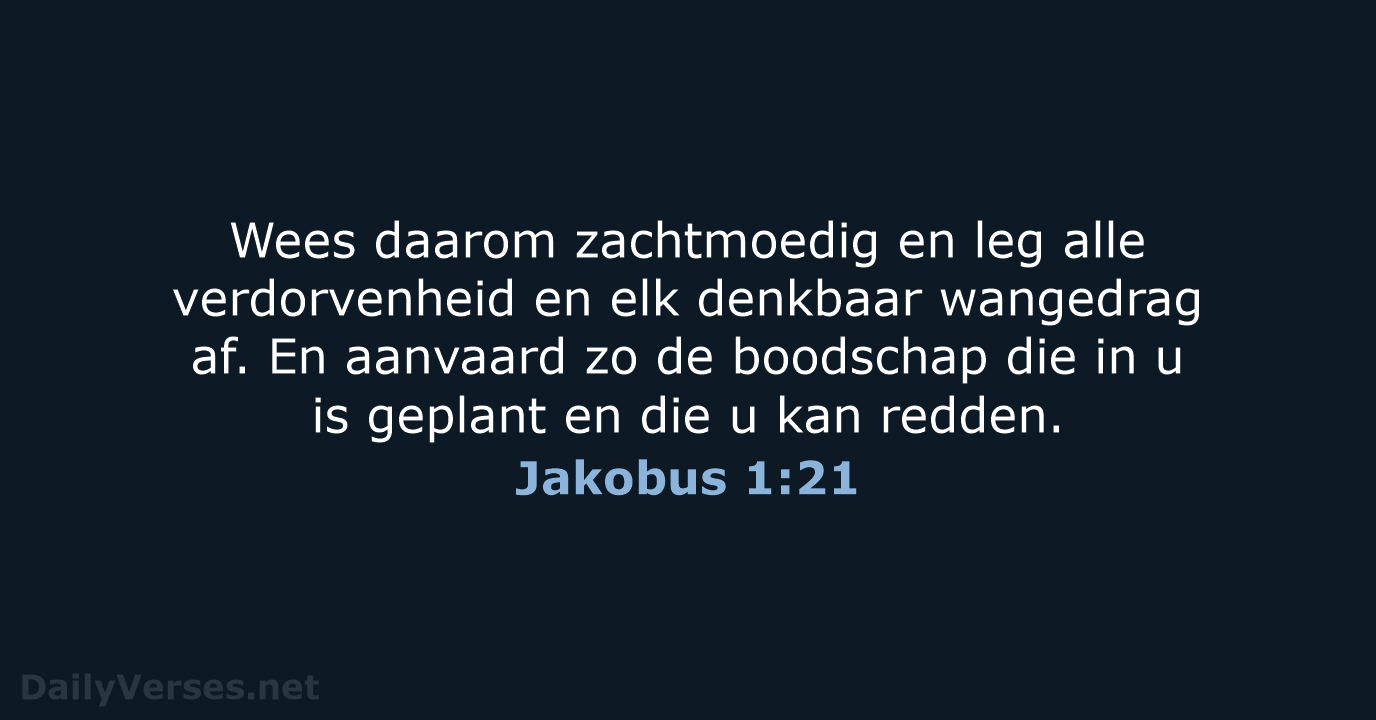 Jakobus 1:21 - NBV21