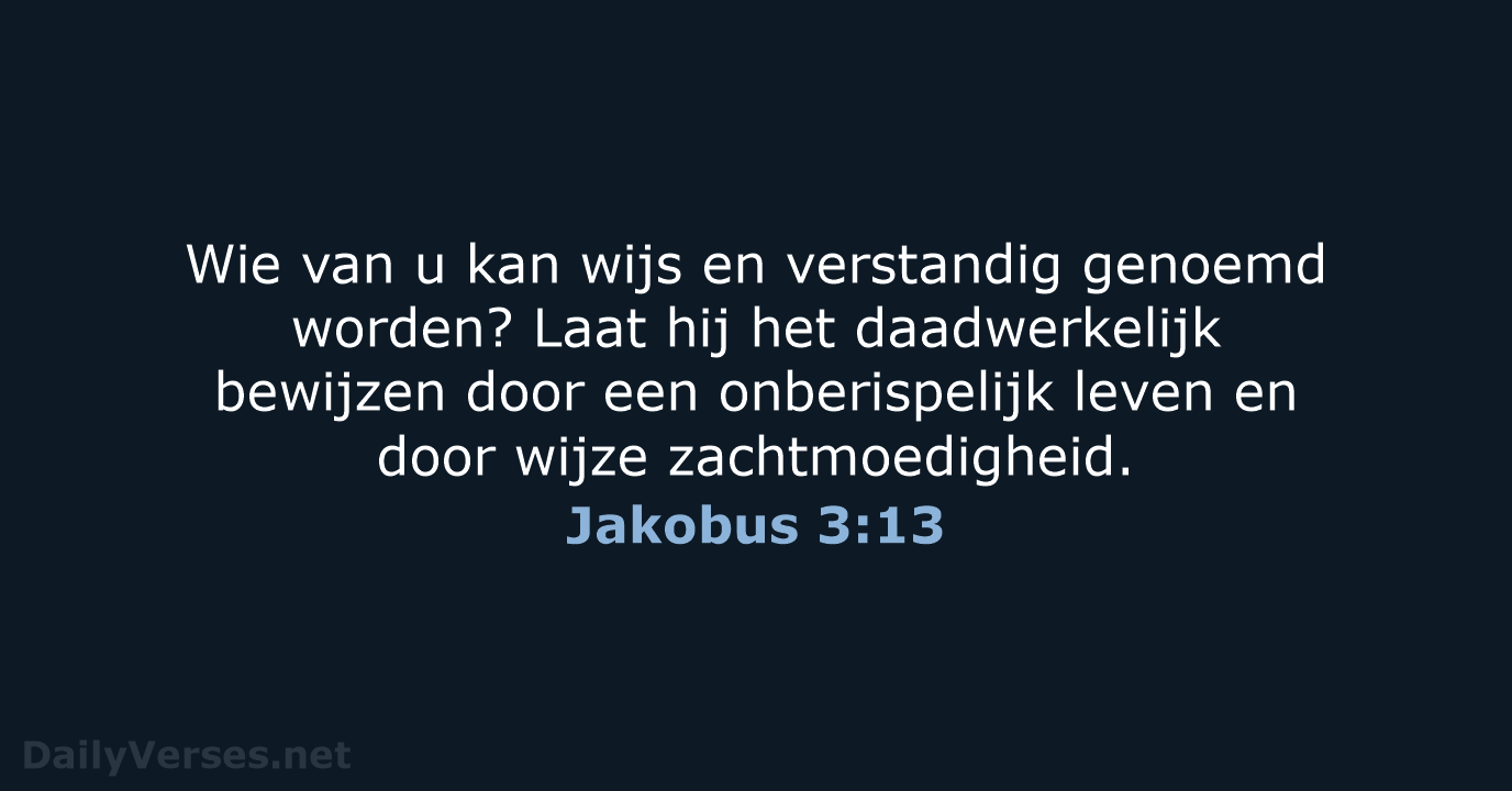 Jakobus 3:13 - NBV21