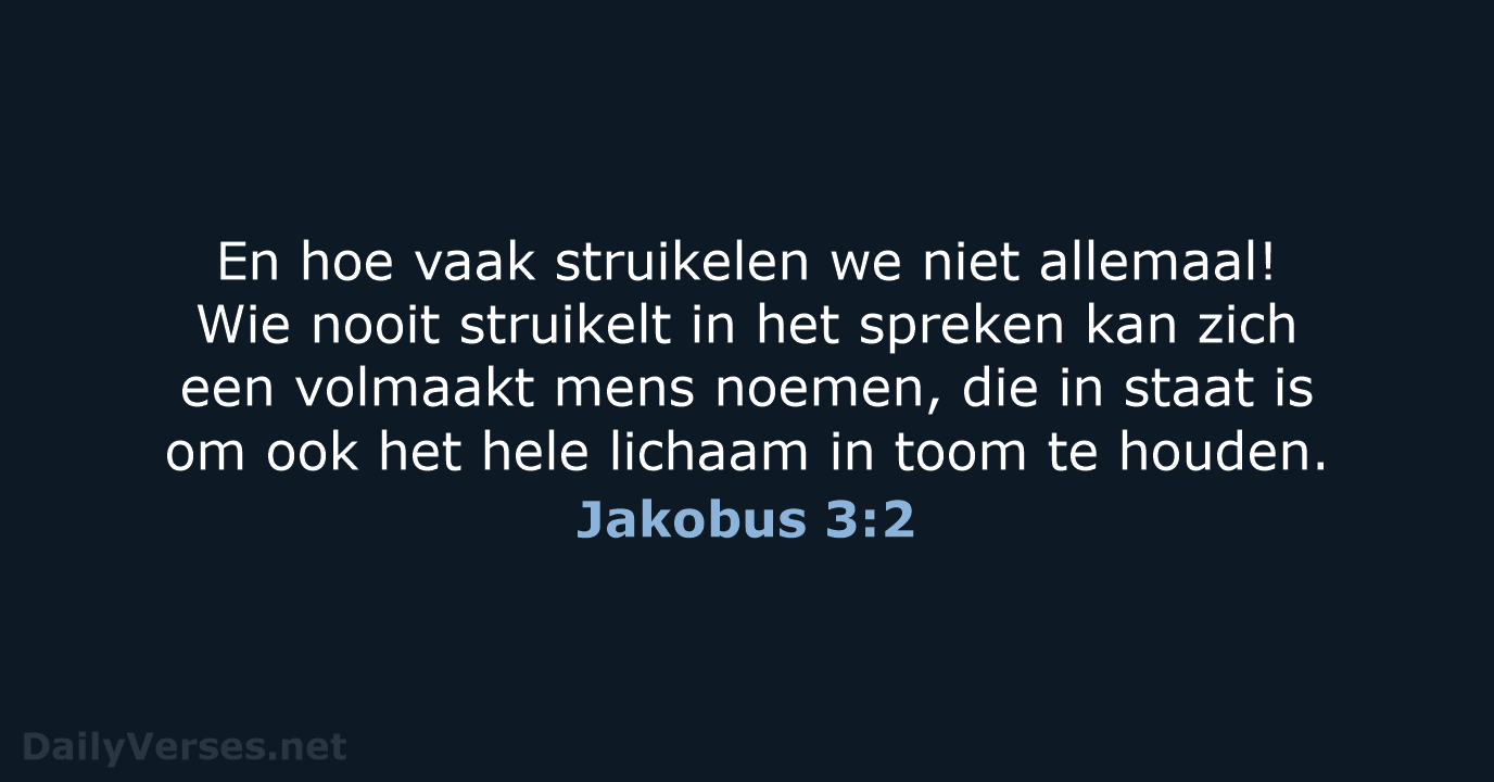 Jakobus 3:2 - NBV21