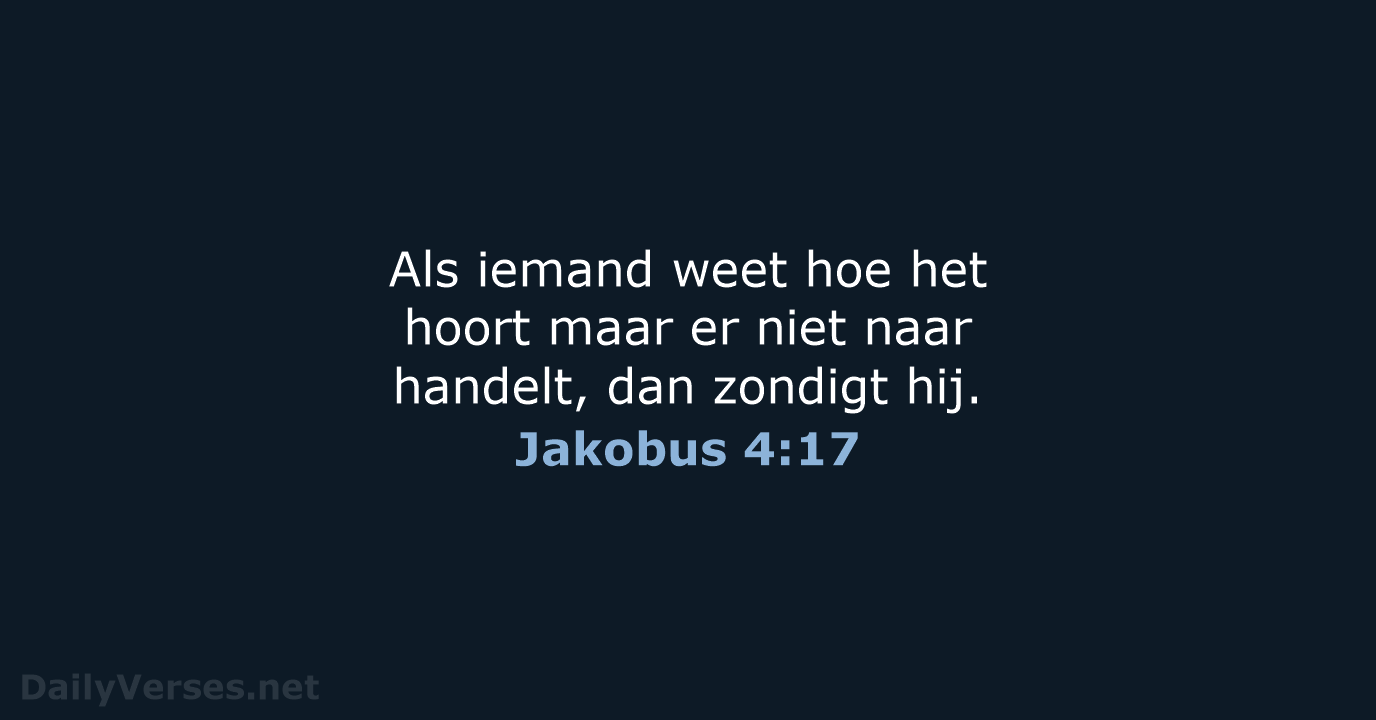 Jakobus 4:17 - NBV21