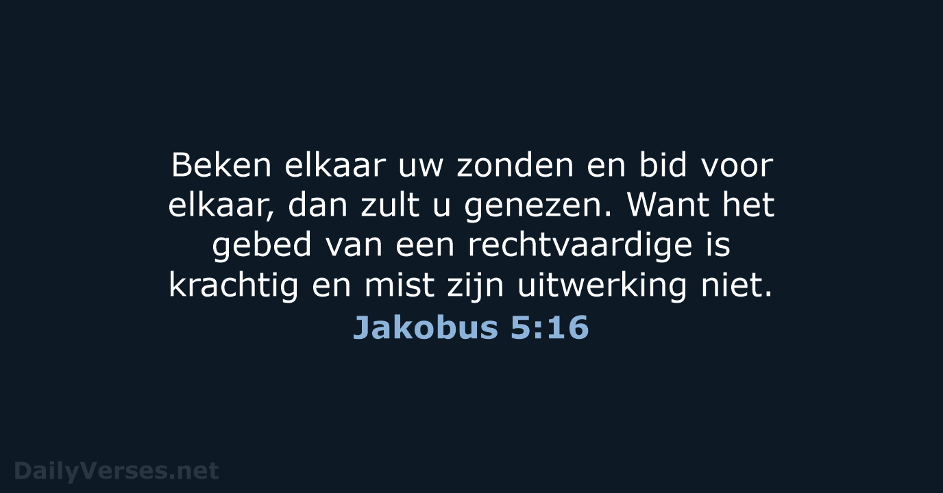 Jakobus 5:16 - NBV21