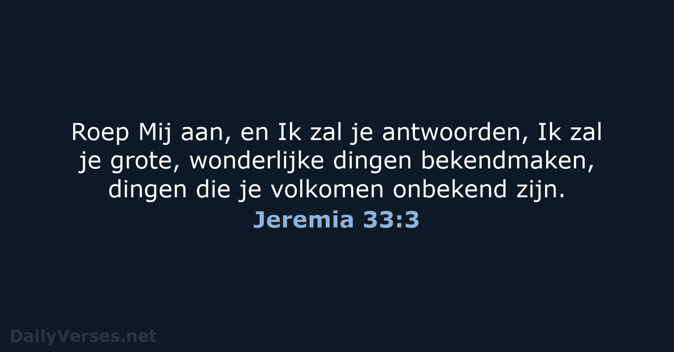 Jeremia 33:3 - NBV21