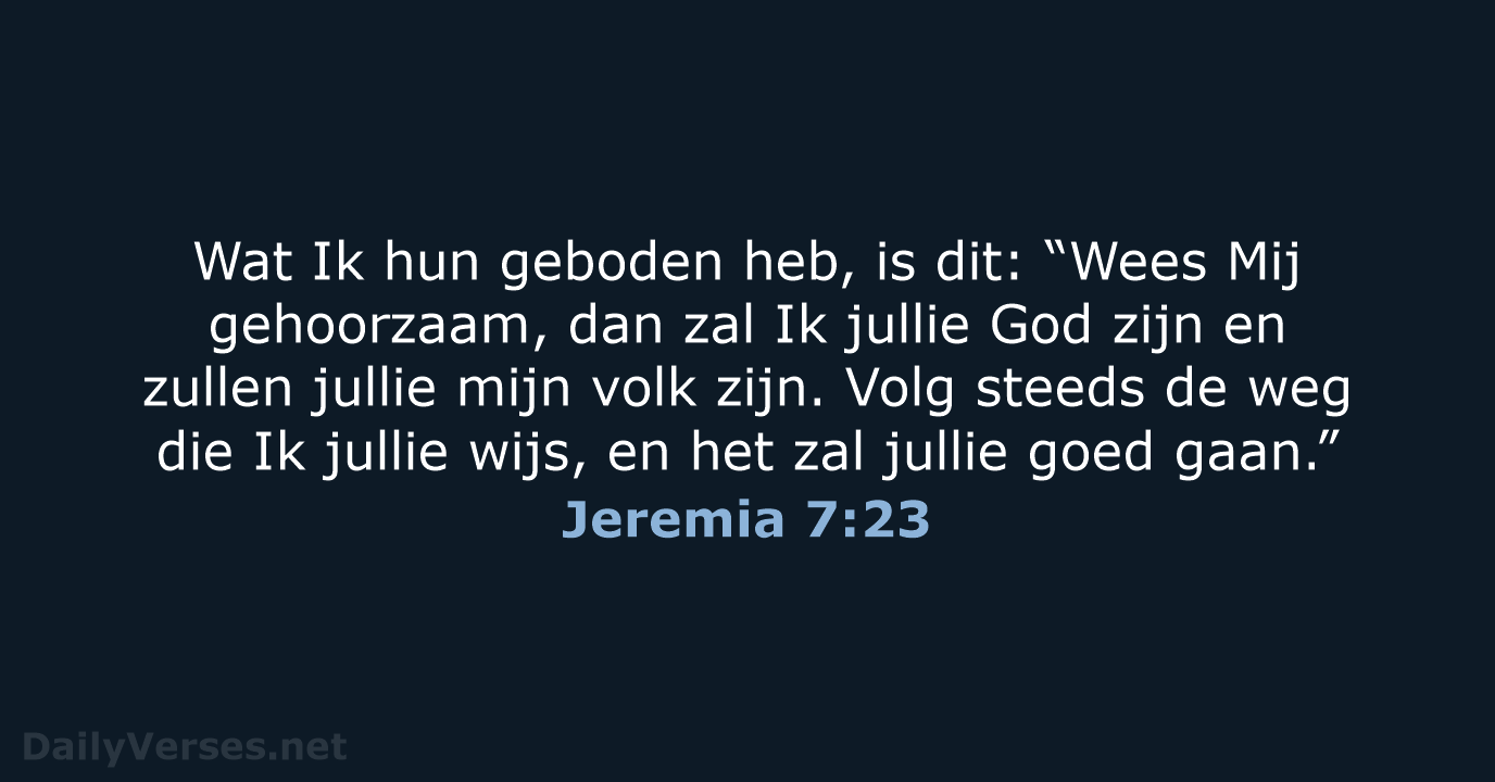 Jeremia 7:23 - NBV21