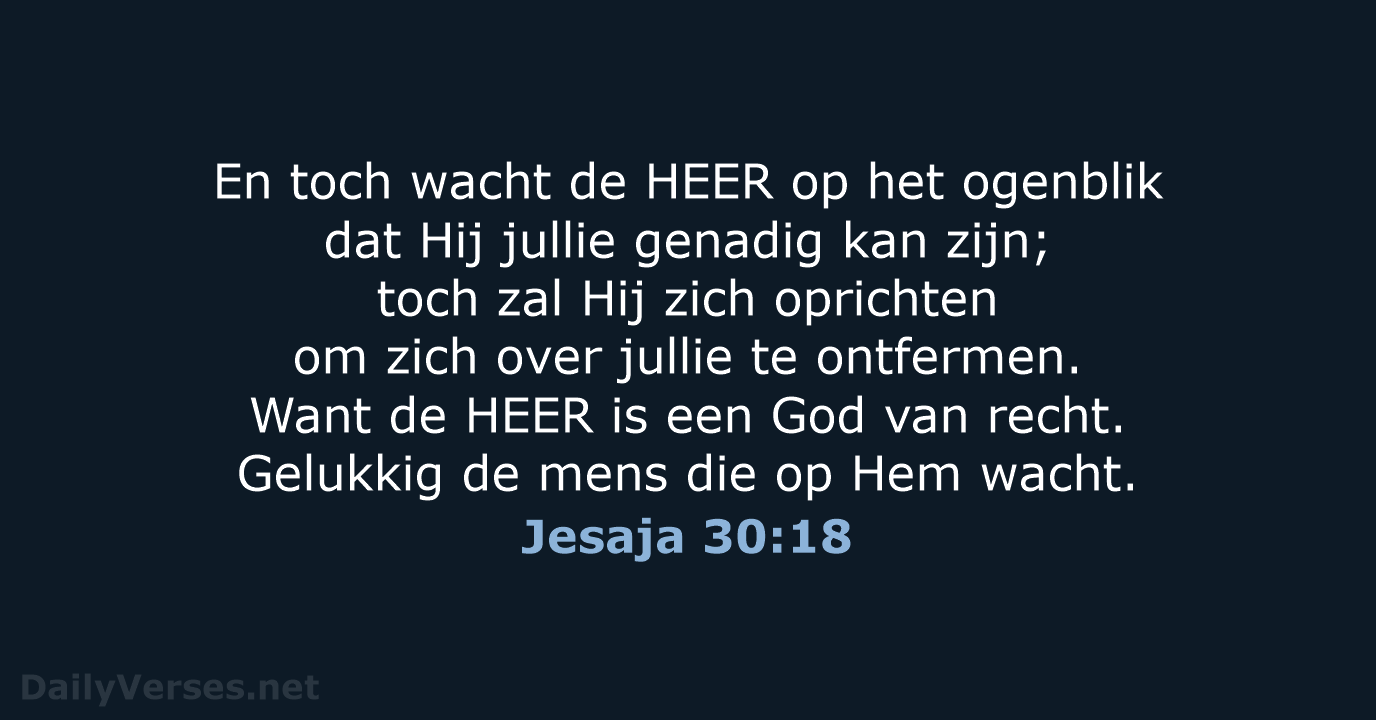 Jesaja 30:18 - NBV21
