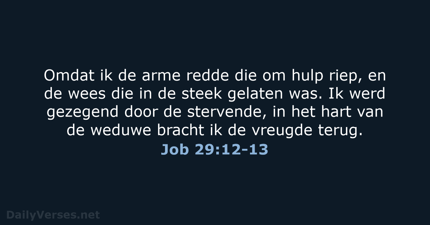 Job 29:12-13 - NBV21