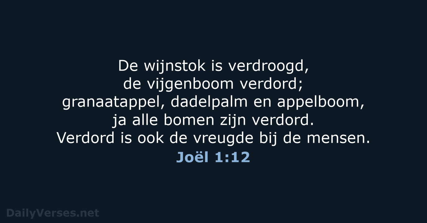 Joël 1:12 - NBV21