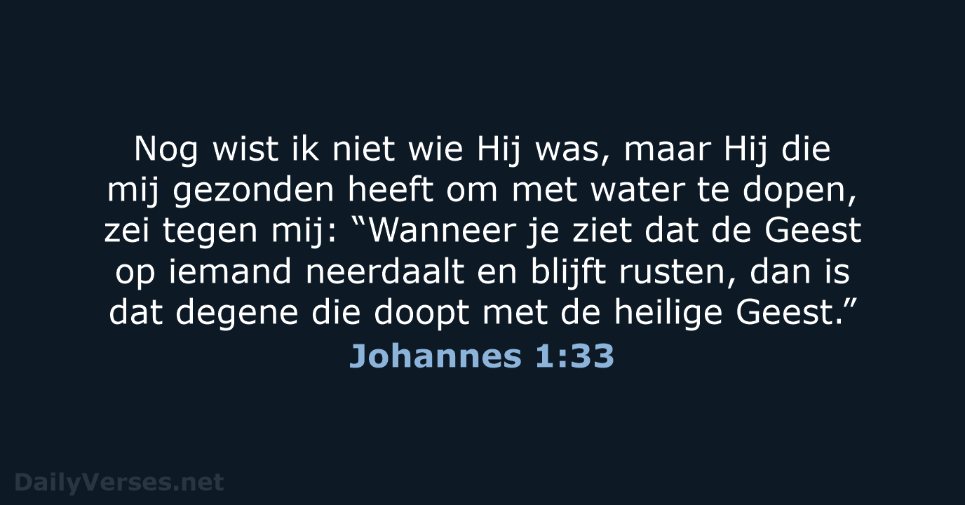 Johannes 1:33 - NBV21