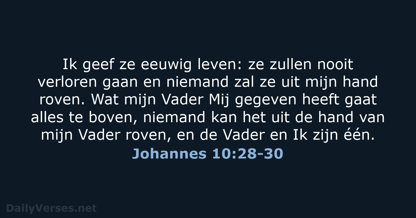 Johannes 10:28-30 - NBV21