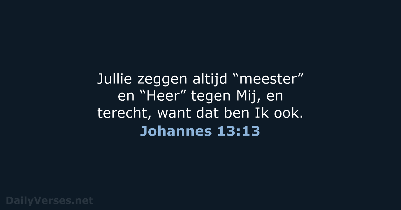Johannes 13:13 - NBV21