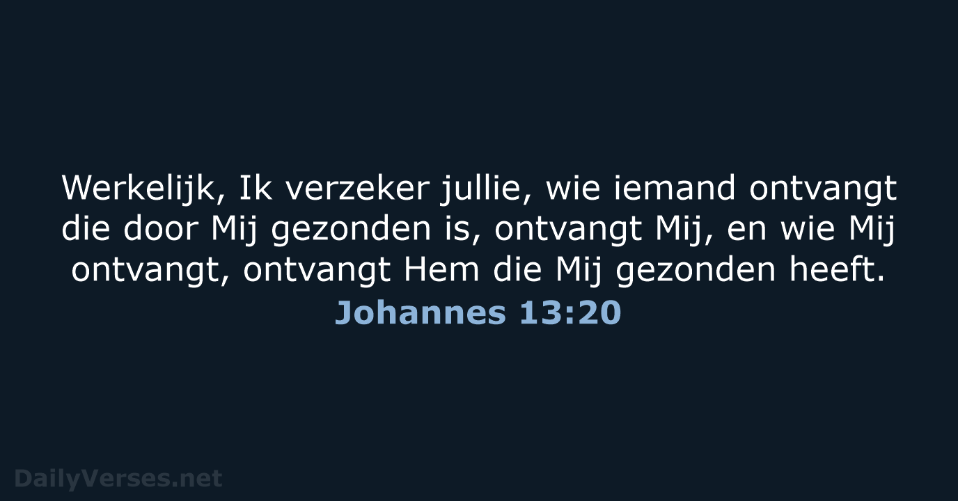 Johannes 13:20 - NBV21