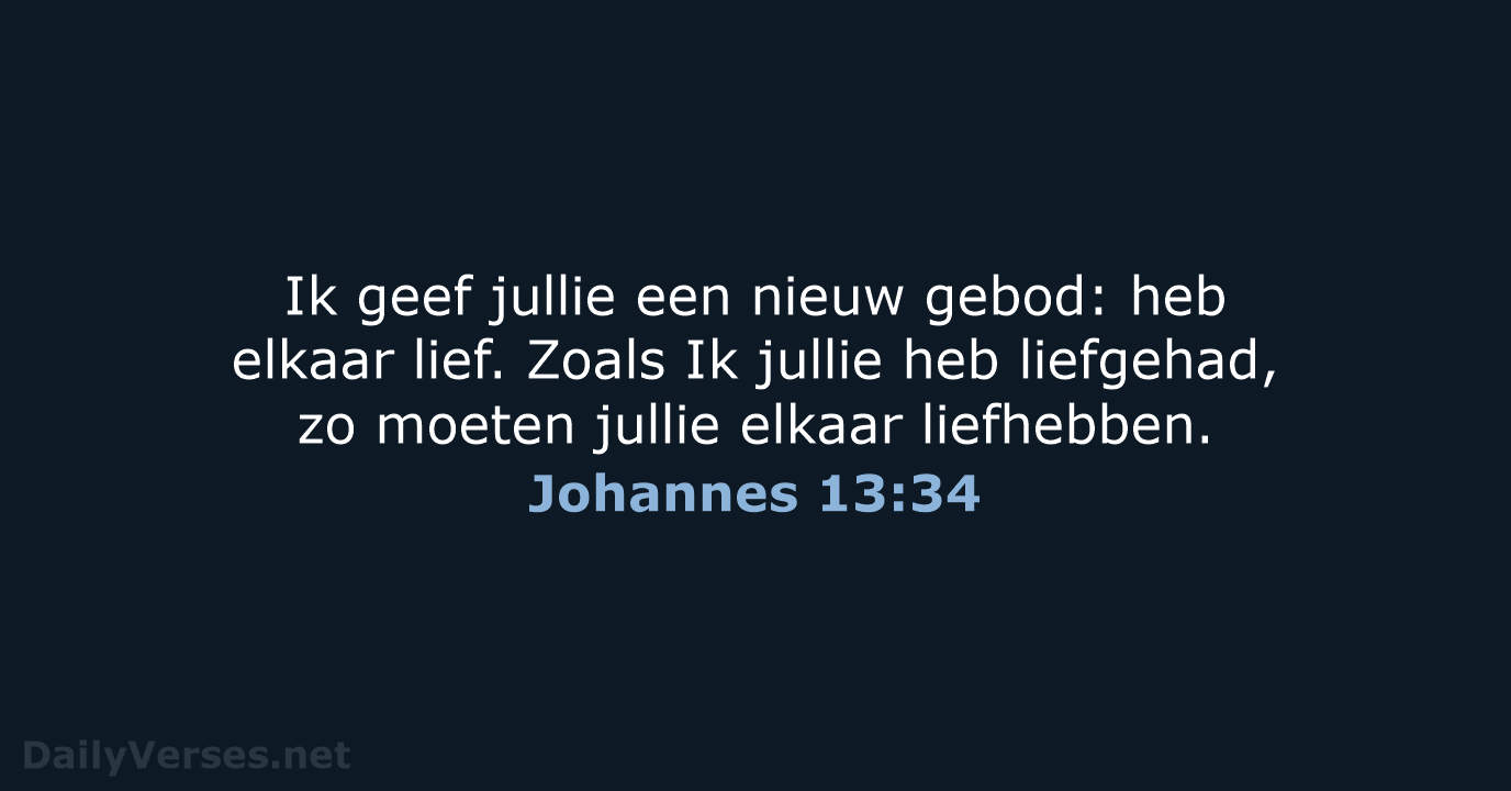 Johannes 13:34 - NBV21