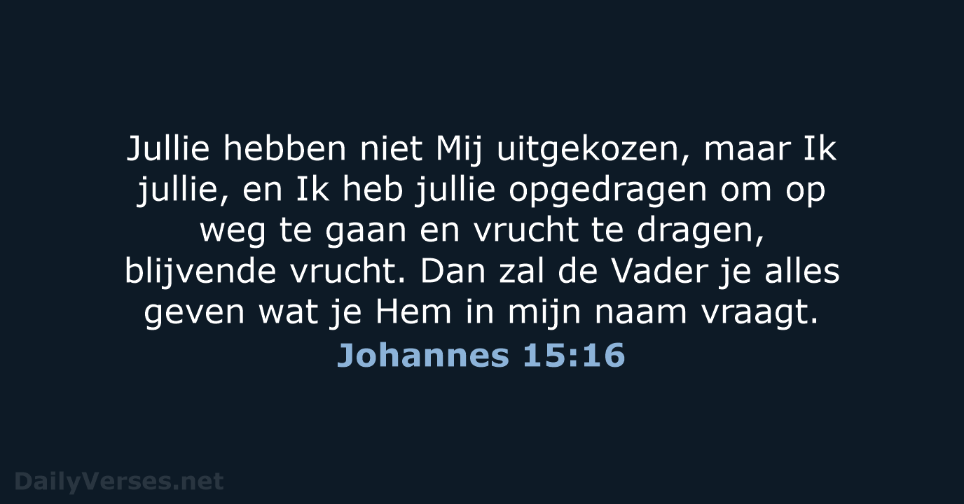 Johannes 15:16 - NBV21