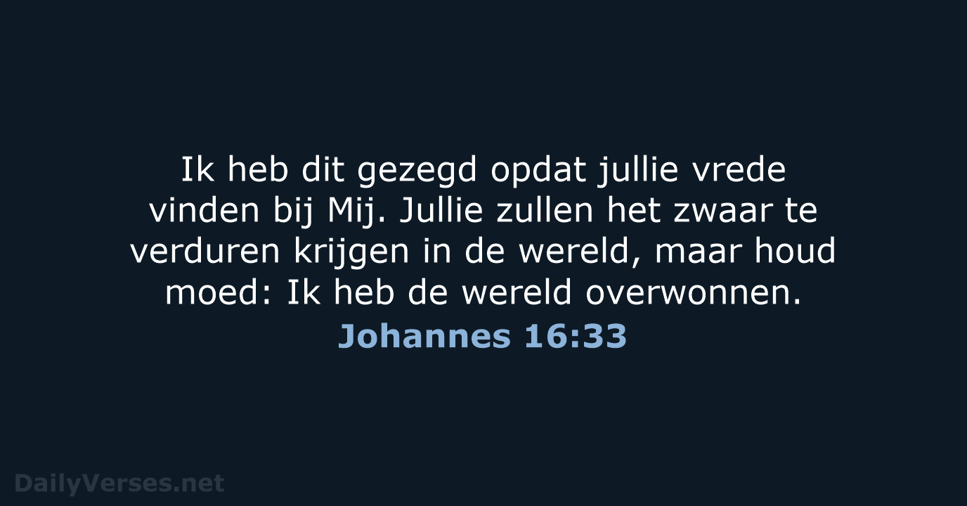 Johannes 16:33 - NBV21