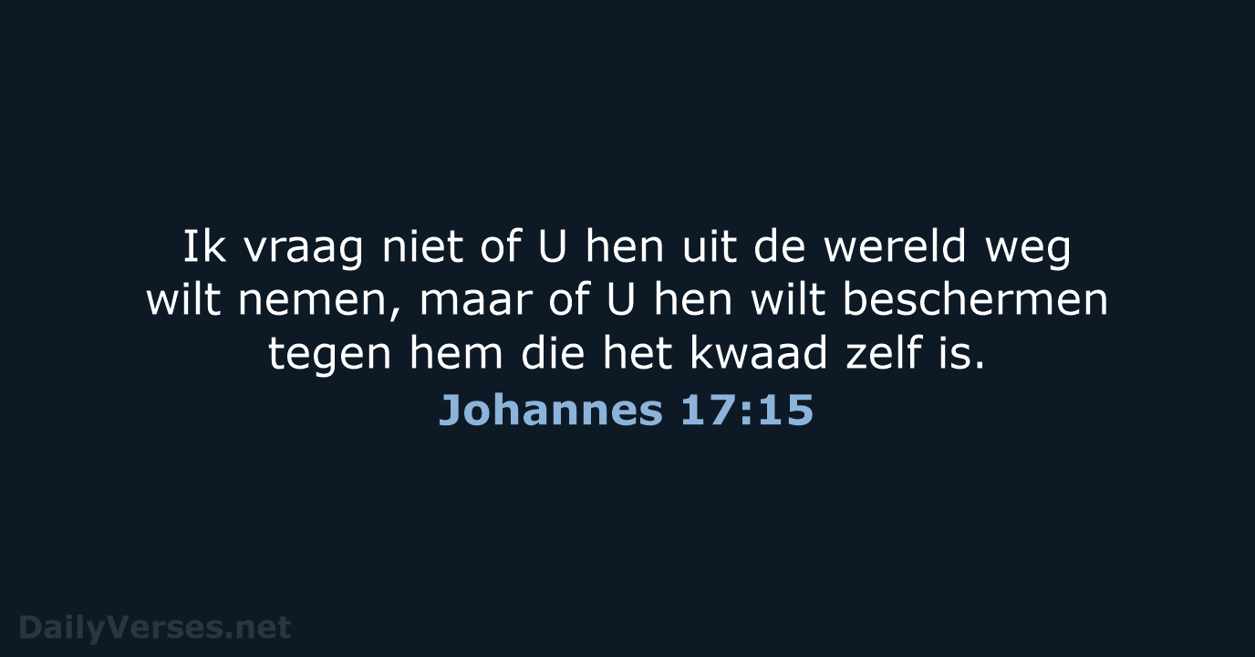 Johannes 17:15 - NBV21