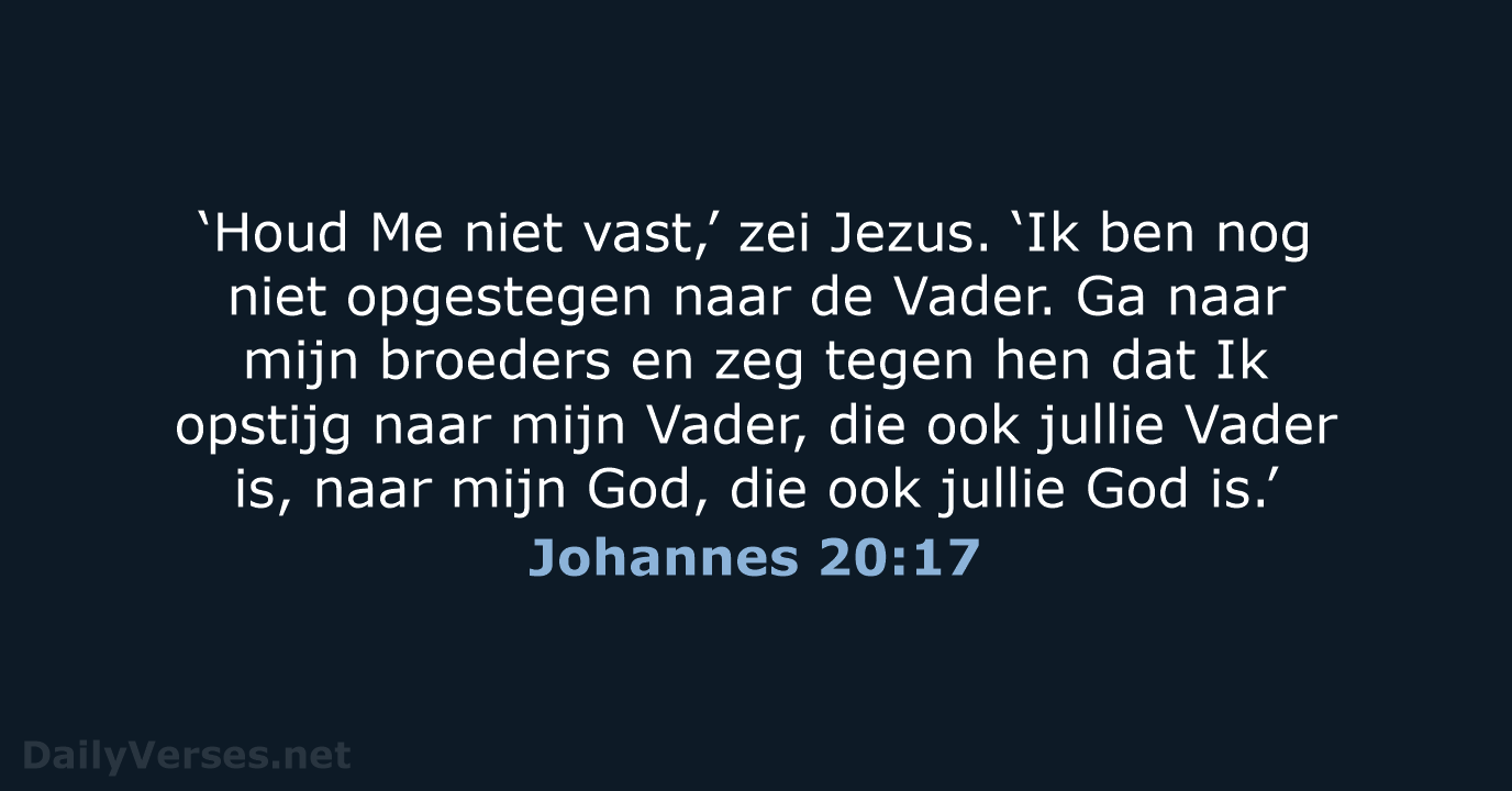 Johannes 20:17 - NBV21