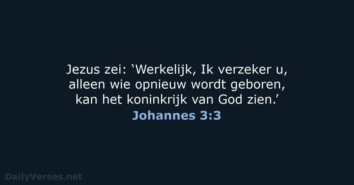 Johannes 3:3 - NBV21