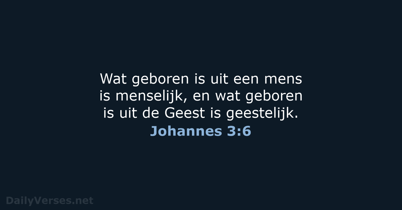 Johannes 3:6 - NBV21
