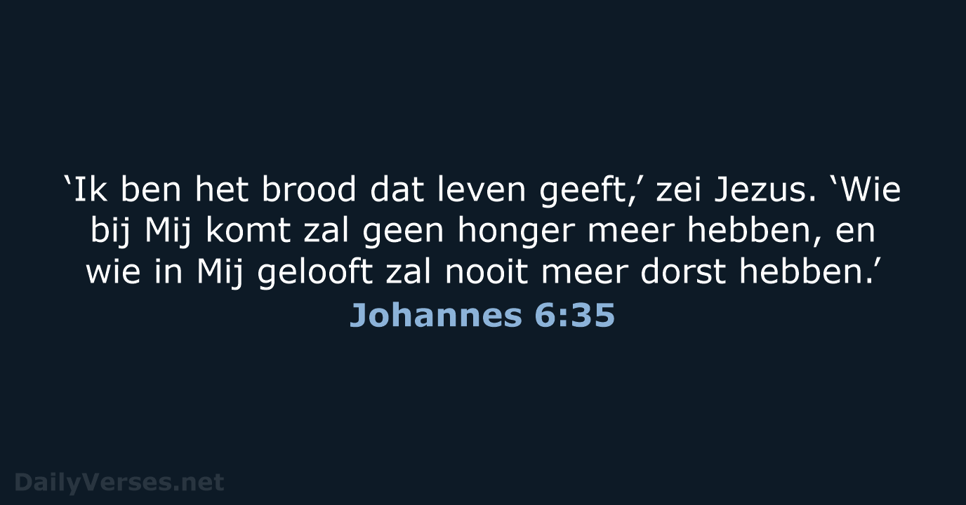 Johannes 6:35 - NBV21