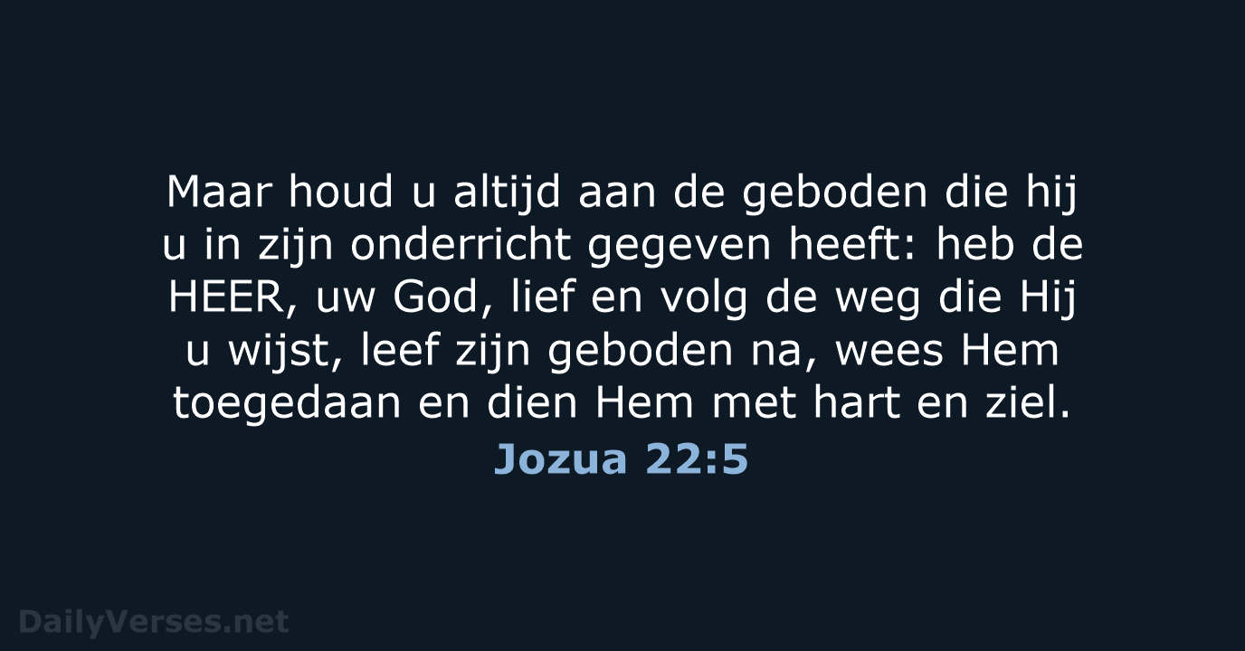 Jozua 22:5 - NBV21