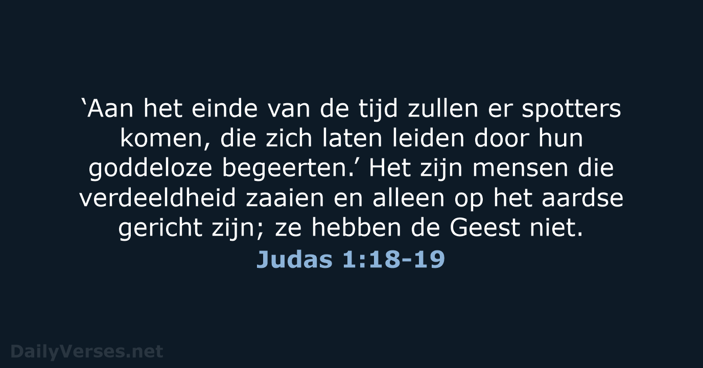 Judas 1:18-19 - NBV21