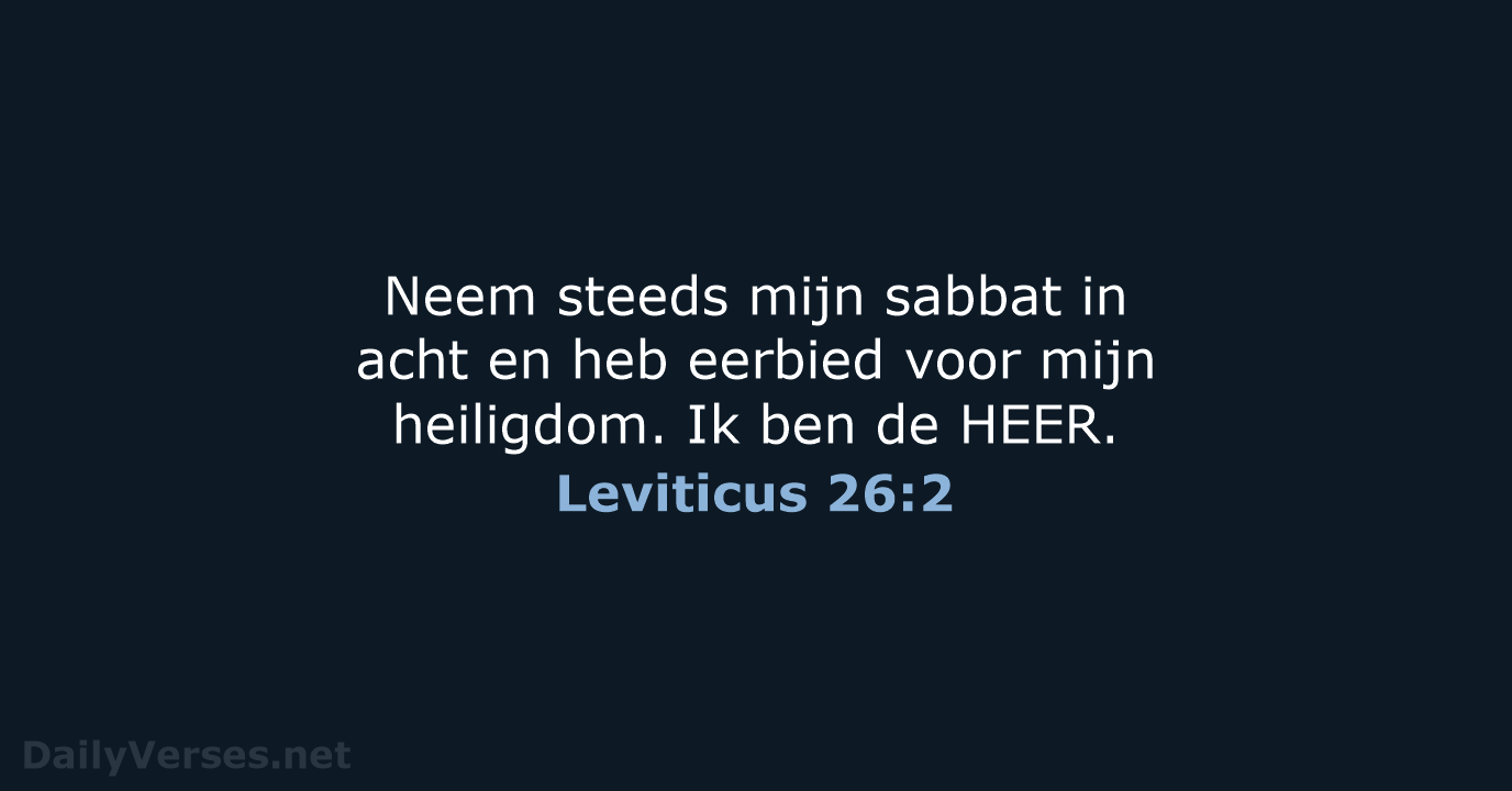 Leviticus 26:2 - NBV21