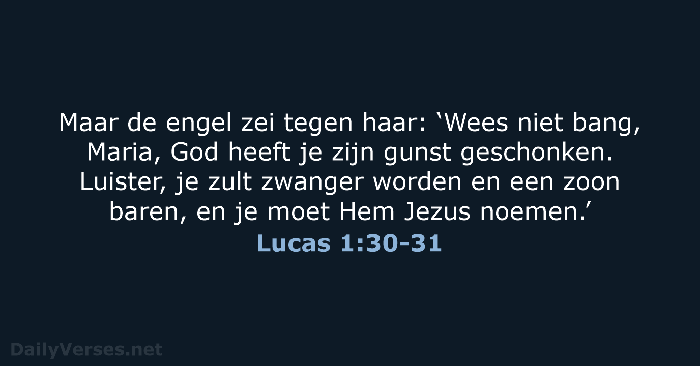Lucas 1:30-31 - NBV21