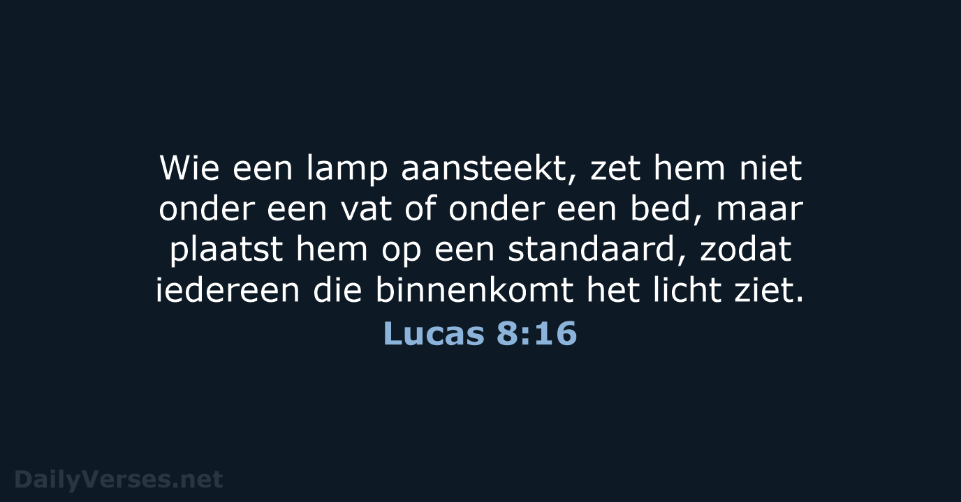 Lucas 8:16 - NBV21
