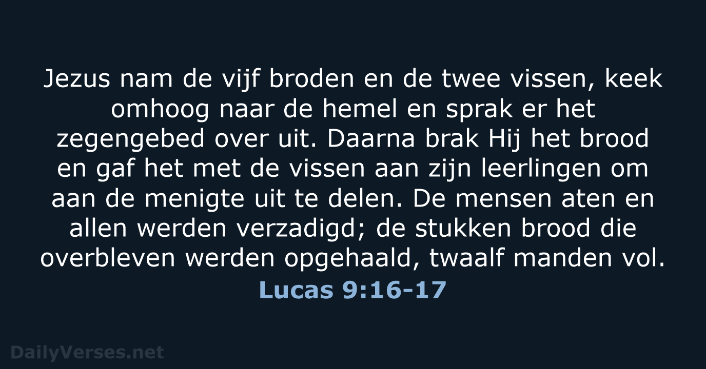 Lucas 9:16-17 - NBV21