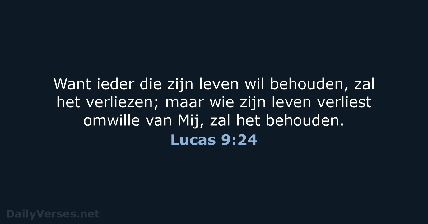 Lucas 9:24 - NBV21