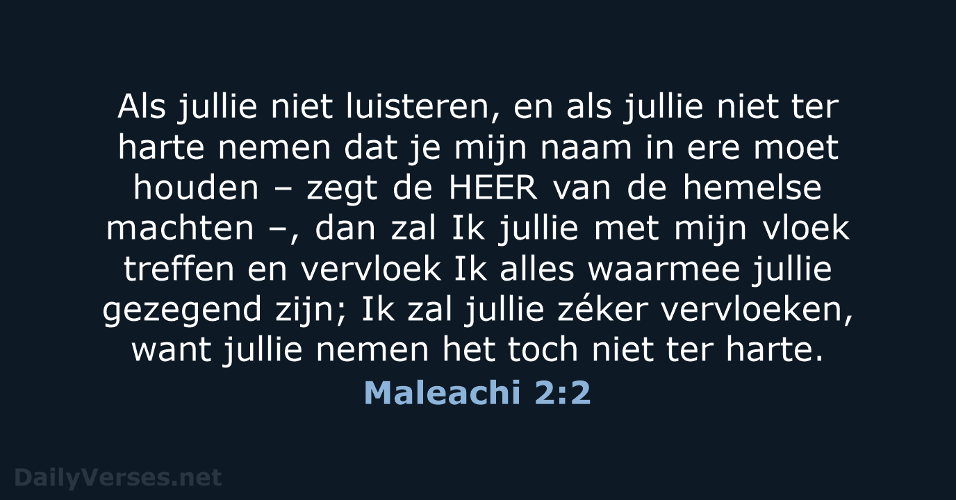 Maleachi 2:2 - NBV21