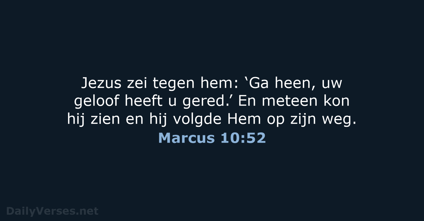Marcus 10:52 - NBV21