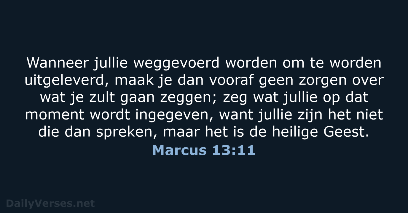 Marcus 13:11 - NBV21