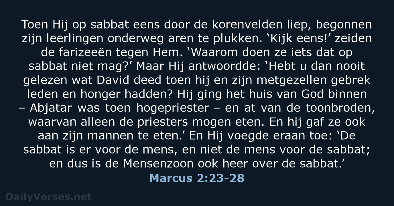 Marcus 2:23-28 - NBV21